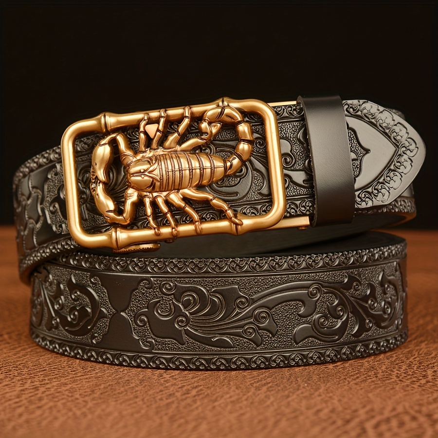 Men's Vintage Automatic Buckle Cowhide Belt